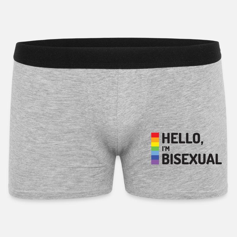 Hallo, ich bin bisexuell - Männer Boxer Shorts - Grau meliert