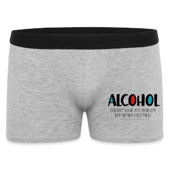 Alcool - Boxer Homme - gris chiné - Devant