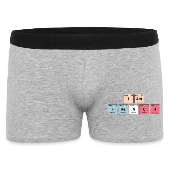 I am French in periodic elements - Men's Boxer Shorts - heather grey - Front