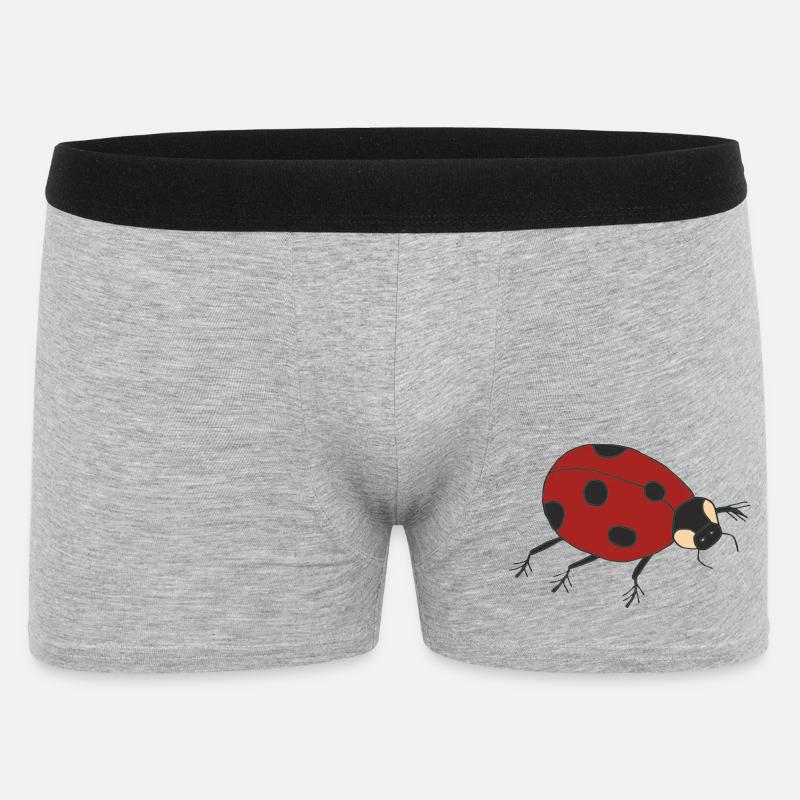marienkäfer - Männer Boxer Shorts - Grau meliert