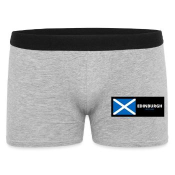 Edinburgh City with Scottish Flag - Men's Boxer Shorts - heather grey - Front