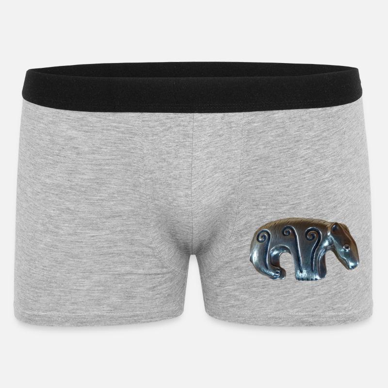 Kalevala Silberbär - Männer Boxer Shorts - Grau meliert