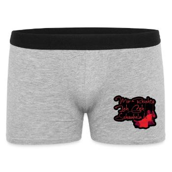 Mir Reichts Ich Geh Schaukeln – Humorvolles Design - Männer Boxer Shorts - Grau meliert - Vorne