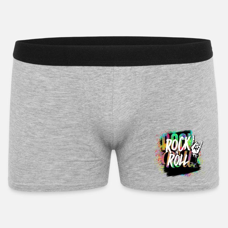 Rock n Roll Farbexplosion - Männer Boxer Shorts - Grau meliert