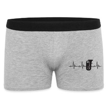 Tuba Heartbeat Frequency Pulse ECG - Boxer Homme - gris chiné - Devant