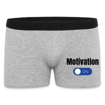 Einstellung Blauer EinAus Toggle  - Männer Boxer Shorts - Grau meliert - Vorne