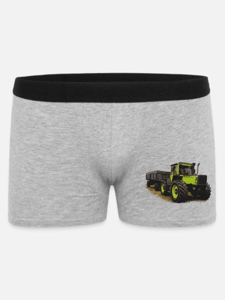 MB trac 1600 turbo with trailer - Men's Boxer Shorts - heather grey