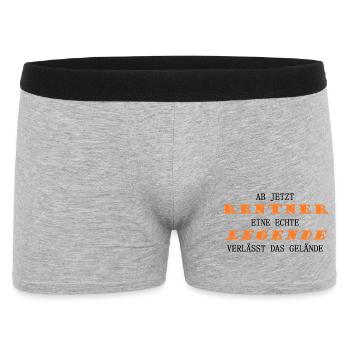 Rentner Legende - Männer Boxer Shorts - Grau meliert - Vorne