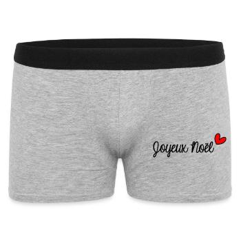 JOYEUX NOËL. NOËL. MERRY CHRISTMAS. NOUVEL AN - Boxer Homme - gris chiné - Devant