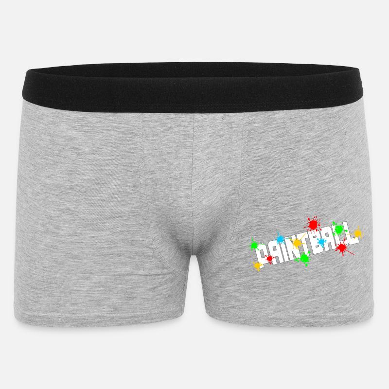 Paintball mit Farbspritzern - Männer Boxer Shorts - Grau meliert