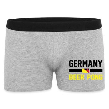 Germany Beer Pong - Männer Boxer Shorts - Grau meliert - Vorne