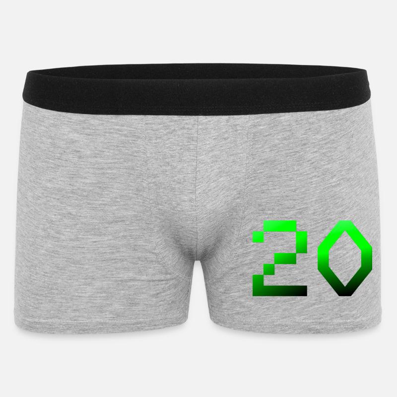 jubiläumsfeier, 20 Pixelig - Männer Boxer Shorts - Grau meliert