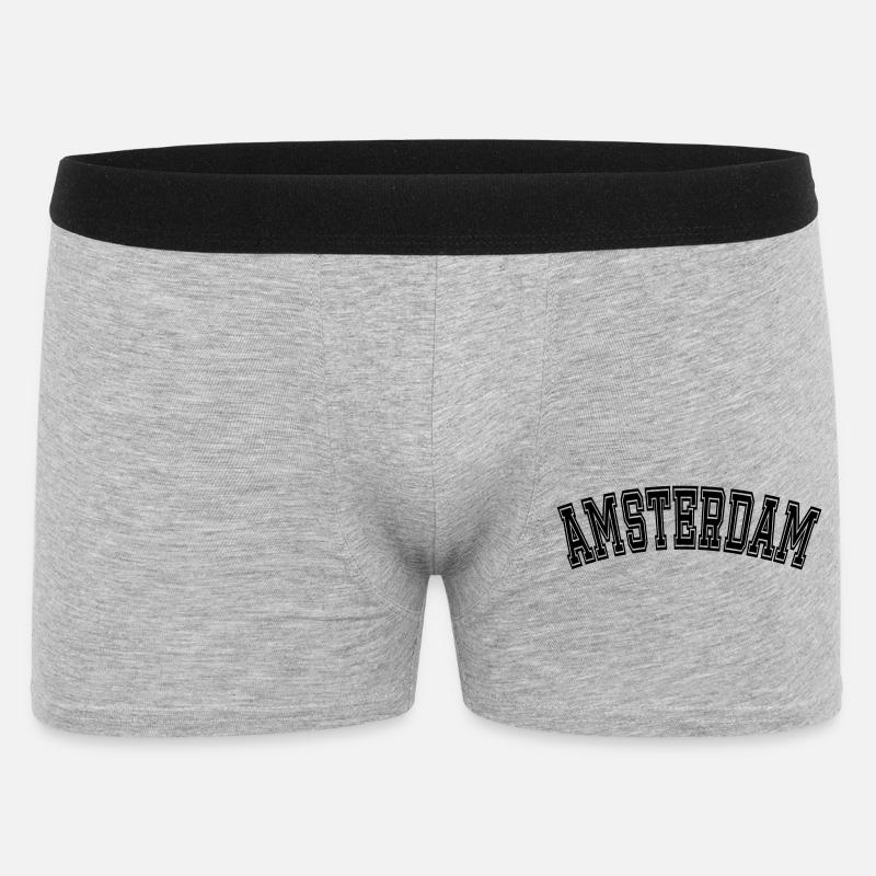 Conception AMSTERDAM - Boxer Homme - gris chiné
