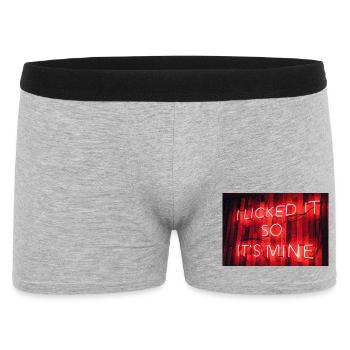 I licked I So It's Mine - Men's Boxer Shorts - heather grey - Front