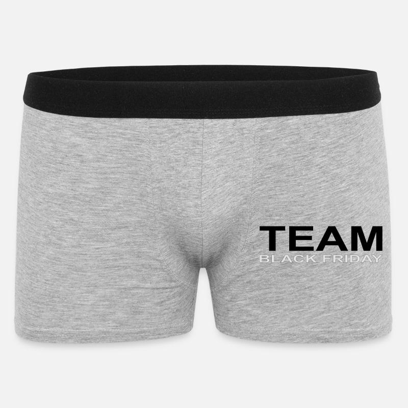Team Black Friday - Männer Boxer Shorts - Grau meliert