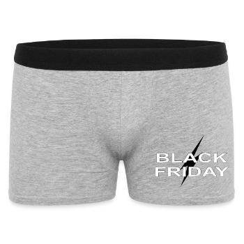 Black Friday typografischer Kontrast - Männer Boxer Shorts - Grau meliert - Vorne