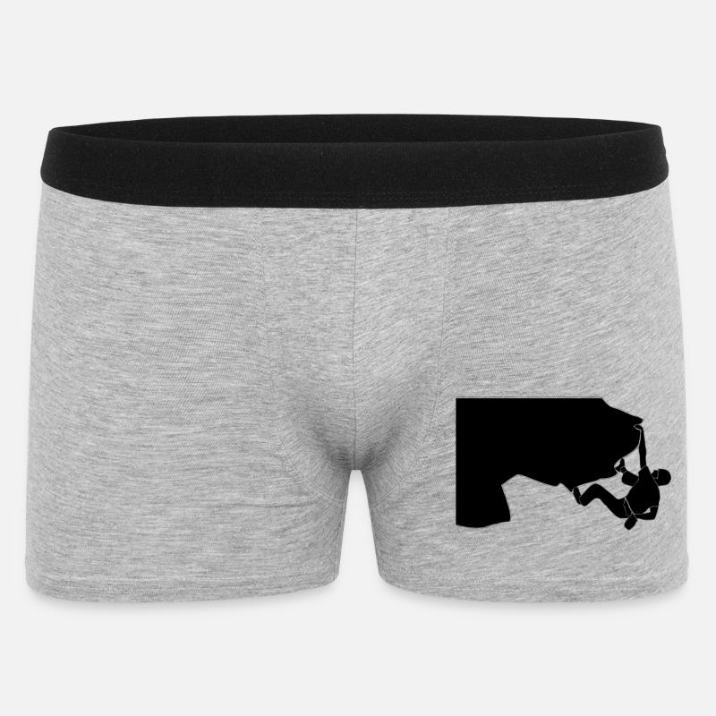klettern überhang - Männer Boxer Shorts - Grau meliert