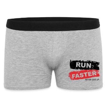 Run Faster Red Brush Style - Men's Boxer Shorts - heather grey - Front