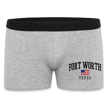 Motif du drapeau de Fort Worth, Texas, USA - Boxer Homme - gris chiné - Devant