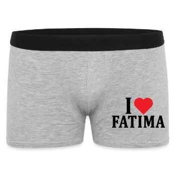 t-shirt I love Fatima t-shirt gift idea - Men's Boxer Shorts - heather grey - Front