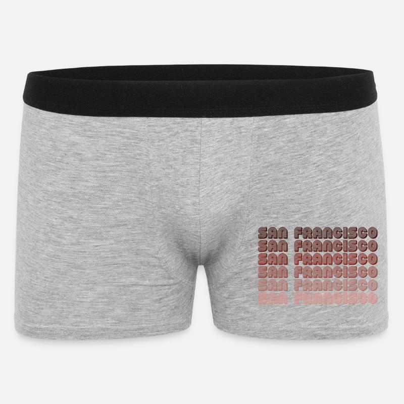 San Francisco Grid Gradient Pattern - Men's Boxer Shorts - heather grey