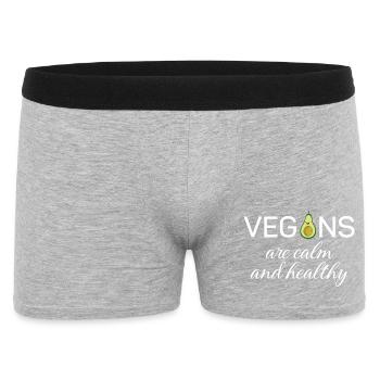 Les végétaliens sont calmes et en bonne santé - Boxer Homme - gris chiné - Devant