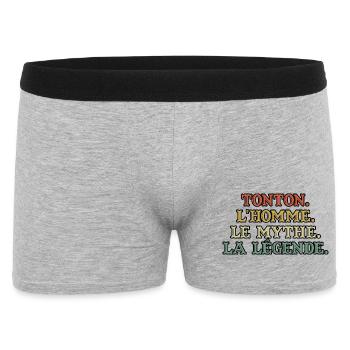 Tonton L'Homme Le Mythe La Légende Cadeau Oncle - Boxer Homme - gris chiné - Devant