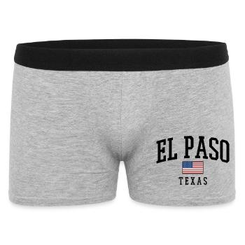 T-shirt rétro El Paso Texas - Boxer Homme - gris chiné - Devant
