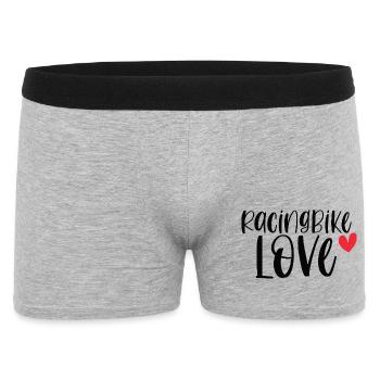 Racingbike Love! Fahrrad Sport Radsport Geschenk - Männer Boxer Shorts - Grau meliert - Vorne
