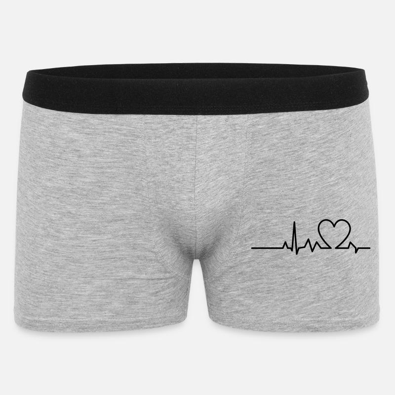 Herz-Lebensader - Männer Boxer Shorts - Grau meliert