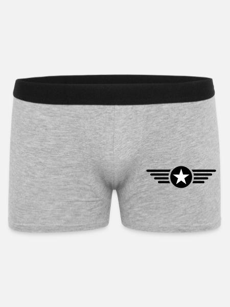 I'm a star with wings - Men's Boxer Shorts - heather grey