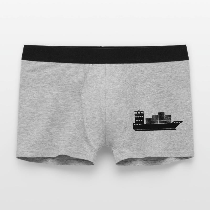 Seecontainerschiff oder Boot mit Containern Männer Boxer Shorts
