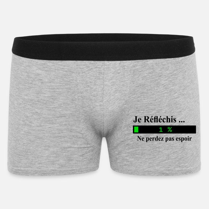 Je réfléchis ne perdez pas espoir - Boxer Homme - gris chiné