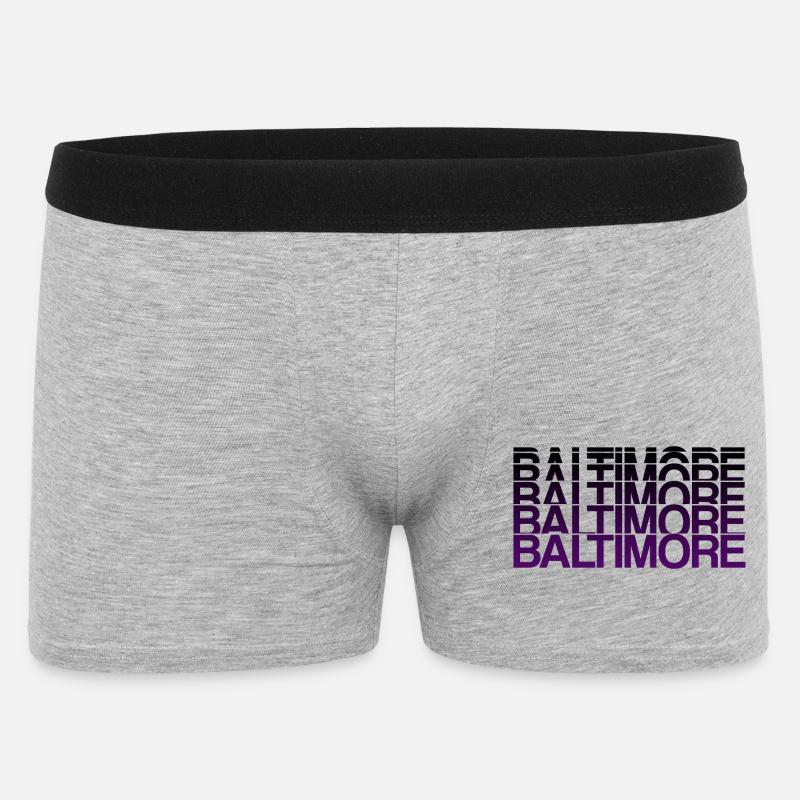 Baltimore Violett Gradient Stil - Männer Boxer Shorts - Grau meliert