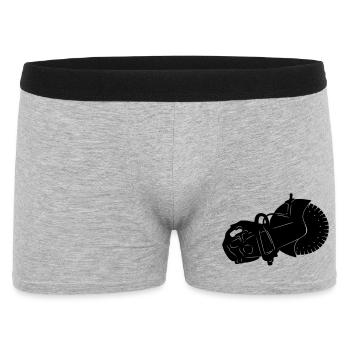 stone sawing stone sawing machine - Men's Boxer Shorts - heather grey - Front