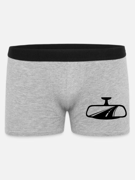 Rétroviseur de voiture avec autoroute - Boxer Homme - gris chiné