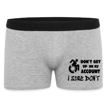 Don't get up for me, I'll stay in a wheelchair * - Men's Boxer Shorts - heather grey - Front