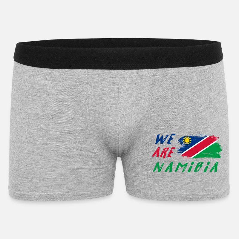 Wir sind Namibia - Männer Boxer Shorts - Grau meliert