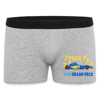 J'peux pas j'ai grand prix cadeau course voiture - Boxer Homme - gris chiné - Devant