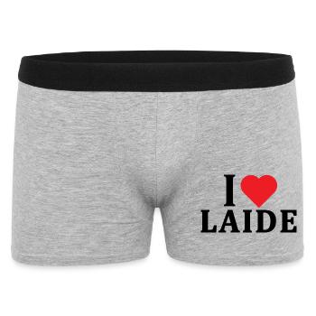 t-shirt J’adore Laide idée cadeau t-shirt - Boxer Homme - gris chiné - Devant