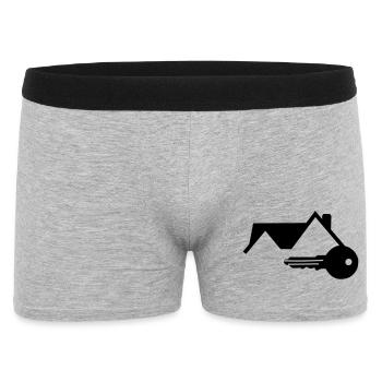 Clé de la nouvelle clé de la maison - Boxer Homme - gris chiné - Devant