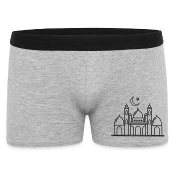 Mosque religious place of worship transparent - Men's Boxer Shorts - heather grey - Front