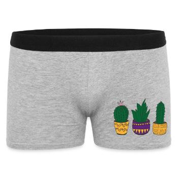 Cacti colorful in Mexican style - Men's Boxer Shorts - heather grey - Front