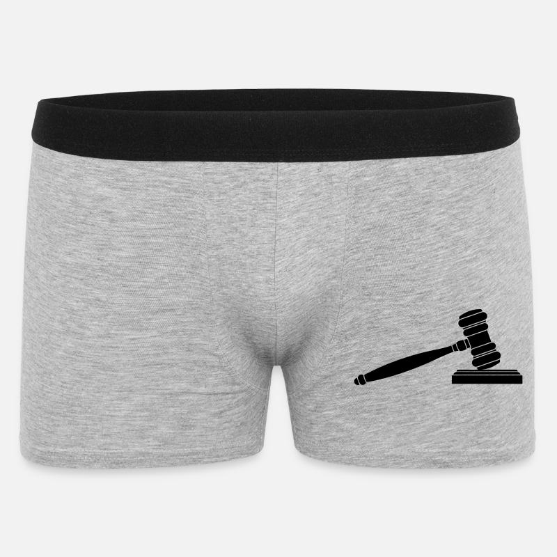 Geschirrhammer Logo - Männer Boxer Shorts - Grau meliert