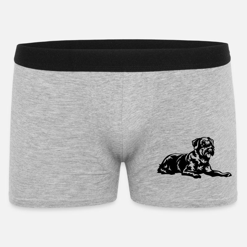 Riesenschnauzer - Männer Boxer Shorts - Grau meliert