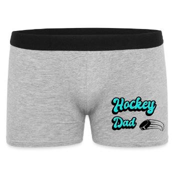 Design de papa Hockey - Boxer Homme - gris chiné - Devant
