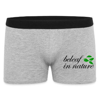 beleaf in nature - Männer Boxer Shorts - Grau meliert - Vorne
