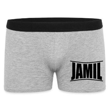 t-shirt Jamil t-shirt nom idée cadeau - Boxer Homme - gris chiné - Devant