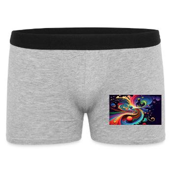 Cosmic Rainbow Swirl - Men's Boxer Shorts - heather grey - Front