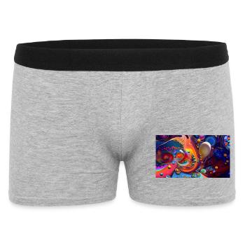 Vivid Abstract Swirl Burst - Men's Boxer Shorts - heather grey - Front